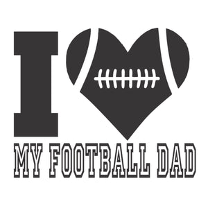 I Heart My Football Dad (Youth Sizes)