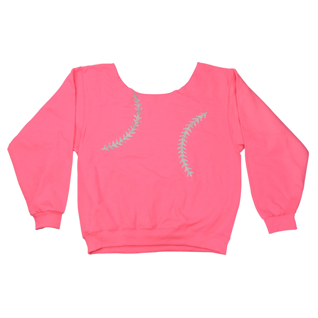 Baseball-Softball Stitch Pink Long Sleeve