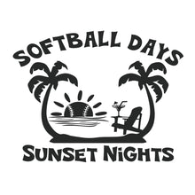 Load image into Gallery viewer, Softball Days, Sunset Nights
